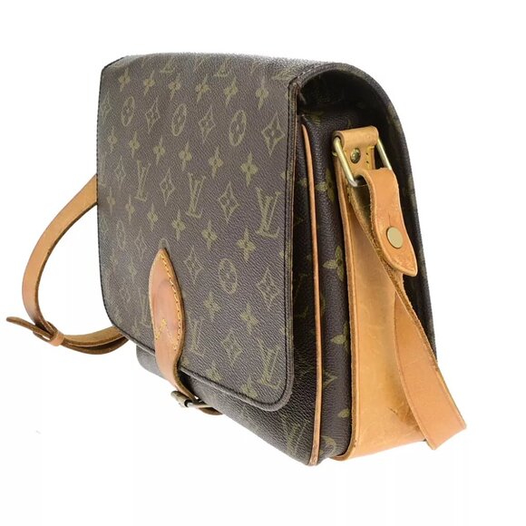 LOUIS VUITTON Cartouchiere GM Shoulder Bag Monogram Leather Brown - Picture 5 of 7